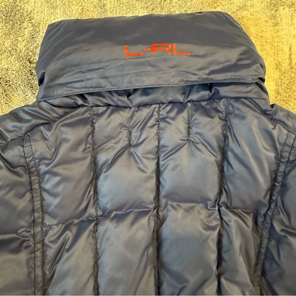 Lauren Ralph Lauren Down Jacket FLAW Hoodie Double Zipper Lightweight Small - Picture 8 of 8